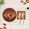 50 Sets Thanksgiving Paper Plates(Brown)8.03 x 7.44 x 3.5 inches